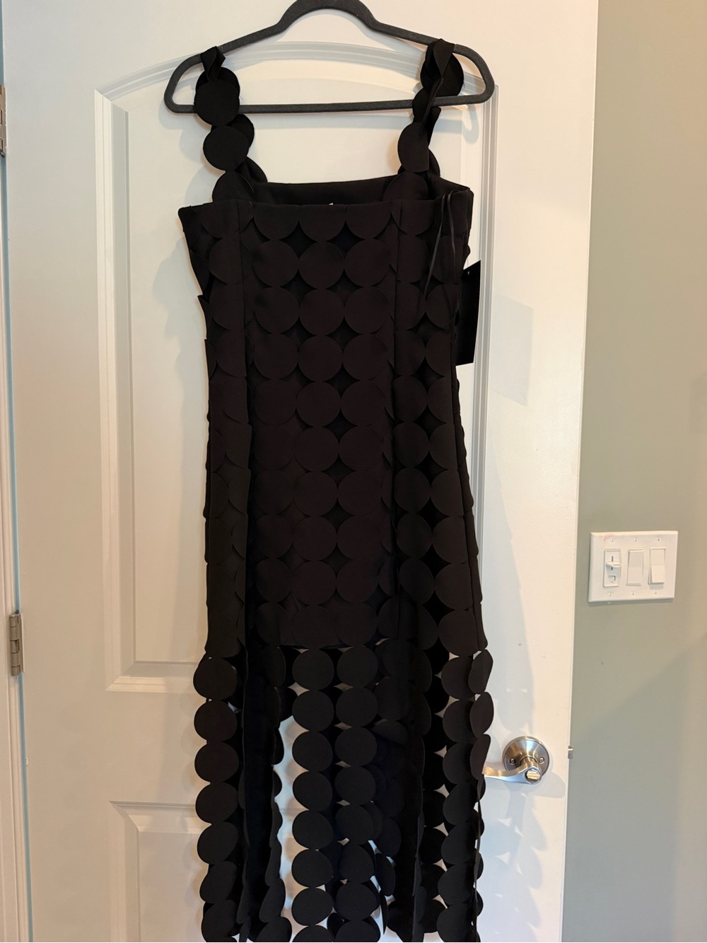 Women's Black Multi Circle Mercedes Midi Dress - Picture 2 of 6